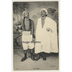 Maghreb: 2 Smoking Moors / Types Maures - Ethnic (Vintage PC)