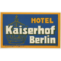 Hotel Kaiserhof - Berlin / Germany (Vintage Luggage Label)