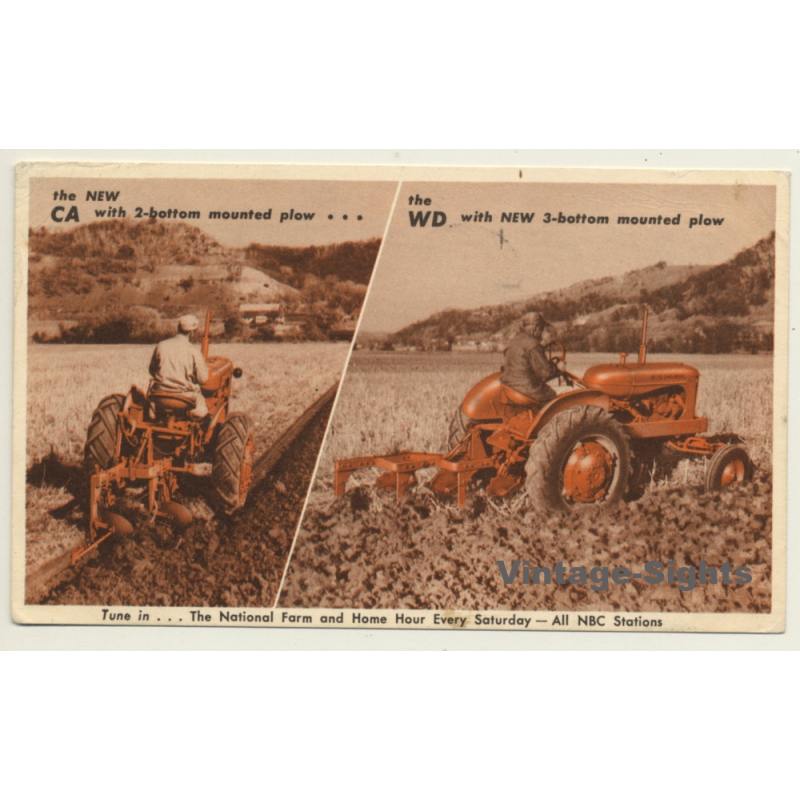 USA: Allis Chalmers CA & WD / 2 & 3-Bottom Mounted Plow (Vintage PC 1953) USA: Allis Chalmers CA & WD / 2 & 3-Bottom Mounted Plow (Vintage PC 1953)