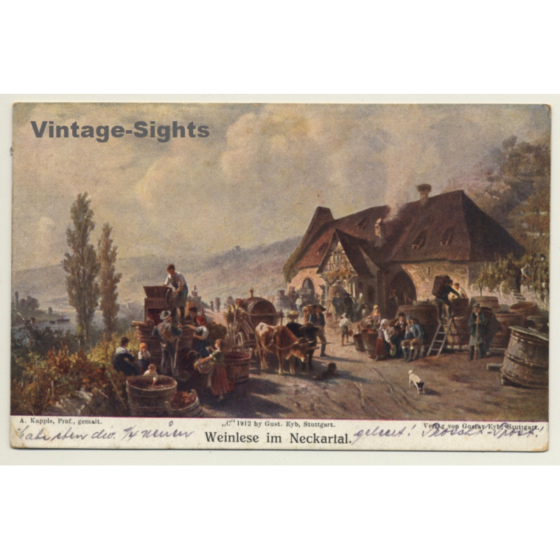 Germany: Weinlese Im Neckartal / Grape Harvest (Vintage PC ~1910s) Germany: Weinlese Im Neckartal / Grape Harvest (Vintage PC ~1910s)