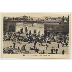 Marrakesh / Morocco: Place Djma El Fna - Base Aérienne (Vintage PC 1938)