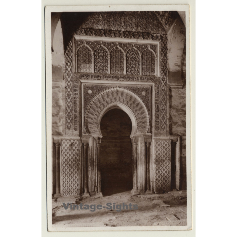 Porte Aux Tombeaux Saadiens - Base Aérienne De Marrakech (Vintage RPPC 1938)