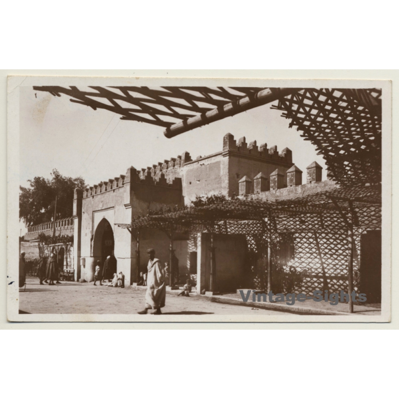 Oujda: Bab Abdelouad (Porte Des Têtes) / D.A.T. Maroc (Vintage RPPC 1941) Oujda: Bab Abdelouad (Porte Des Têtes) / D.A.T. Maroc (Vintage RPPC 1941)