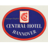 Hannover / Germany: Central Hotel (Vintage Luggage Label)