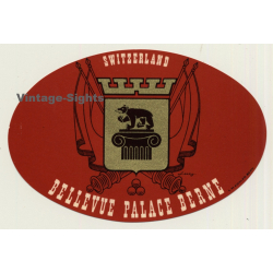 Berne / Switzerland: Hotel Bellevue Palace (Vintage Luggage Label)