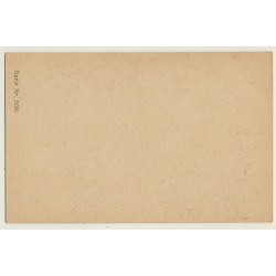 French Nude Poses Next To Pillar *2 / Boudoir (Vintage PC ~1900s)