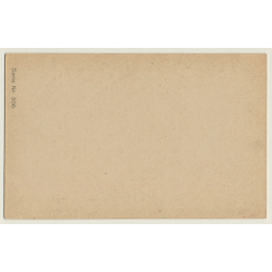 French Nude Poses Next To Pillar *3 / Boudoir (Vintage PC ~1900s)