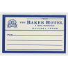 The Baker Hotel - Dallas / USA (Vintage Luggage/Postal Label)