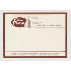 Hotel Fremont - Las Vegas / USA (Vintage Luggage/Postal Label)