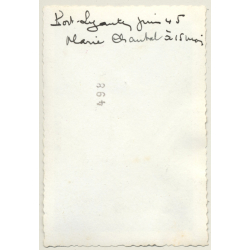 Port Lyautey / Morocco: U.S.Navy Airship Over Mother & Baby (Vintage Photo 1945)