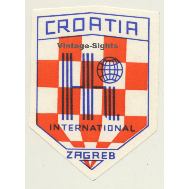 Zagreb / Croatia: Hotel International (Vintage Luggage Label)