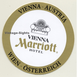 Vienna / Austria: Marriott Hotel Wien (Vintage Self Adhesive Luggage Label / Sticker)