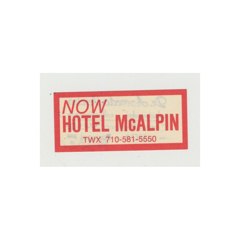 Hotel McAlpin - New York, N.Y. / USA (Vintage Luggage Label)