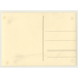 Elegant Nude Woman Kneels On Cloth / Wine Jug (Vintage RPPC ~1950s)