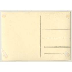 Nude Study Of Brunette Woman / Atelier (Vintage RPPC ~1950s)