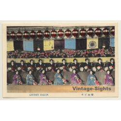 Japan: Cherry Dausn *1 - Female Musicians - Sakura 桜 (Vintage Hand Tinted PC ~1910s)