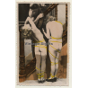 Master & 2 Nude Mistresses *7 / Biederer? - Hand Tinted - BDSM (Vintage Photo ~1910s/1920s)