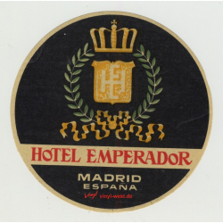 Hotel Emperador - Madrid / Spain (Vintage Luggage Label)