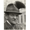 Portrait Of Old Bavarian Man / Traditional Hat - Gamsbart (Vintage Photo: Wolfgang Klein 1980s)