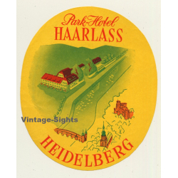 Heidelberg / Germany: Park-Hotel Haarlass (Vintage Luggage Label ~1950s)