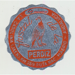 Hostal De La Perdiz - La Carolina (Jaen) / Spain (Vintage Luggage Label)