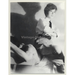 Japanese Domina Sits On Male Slave / BDSM (2nd Gen. Photo ~1960s)