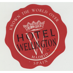 Hotel Wellington - Madrid / Spain (Vintage Luggage Label)