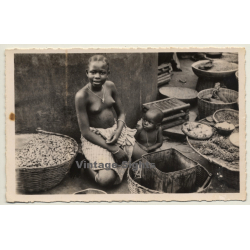 Dahomey / Benin: Jeune Marchande À Porto Novo / Ethnic (Vintage RPPC)
