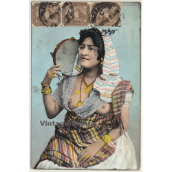 Maghreb: Fille Arabe / Tambourine - Nude - Ethnic (Vintage PC 1909)