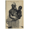 Morocco: Madame Sénégal Et Son Fils / Semi Nude - Ethnic (Vintage PC Levy Fils)