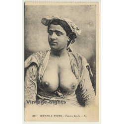 Femme Arabe / Busty - Semi Nude - Ethnic (Vintage PC Levy & Neurdein)