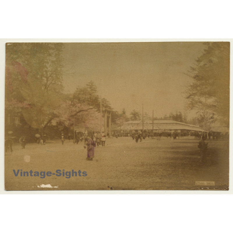 Japan: View Of Uyeno - Tokyo / Meiji Era (Vintage Hand Tinted Photo ~1890s)