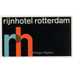 Rotterdam / Netherlands: Rijnhotel *2 (Vintage Luggage Label)