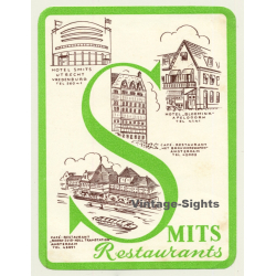 Utrecht - Amsterdam / Netherlands: Mits Restaurants (Vintage Luggage Label)