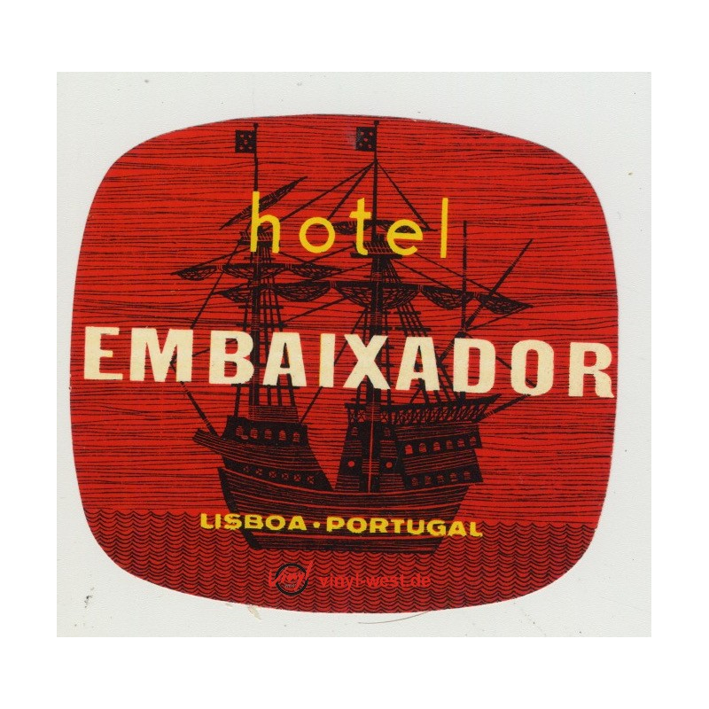 Hotel Embaixador - Lisboa / Portugal (Vintage Luggage Label)