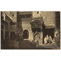 Fès - Fez / Morocco: La Fontaine Nedjarine (Vintage Photogravure 18 x 28 CM)