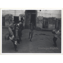 Tanzania: Local Kids In Motion / Cartwheel - Ethno (Vintage Photo ~1980s)
