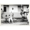 Tanzania: Local Pupils & Teacher In Front Of School / Ethno (Vintage Photo ~1980s)