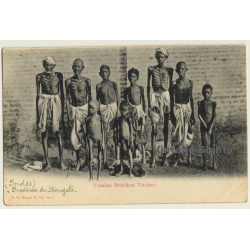 Bengal / India: Famine Stricken Victims (Vintage PC ~1910s)