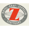 Stuttgart / Germany: Hotel Graf Zeppelin (Vintage Luggage Label ~ 40s/50s)