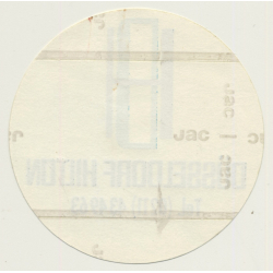 Düsseldorf / Germany: Hilton Hotel (Vintage Self Adhesive Luggage Label / Sticker)