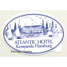 Hamburg / Germany: Atlantic Hotel Kempinski (Vintage Self Adhesive Luggage Label / Sticker)