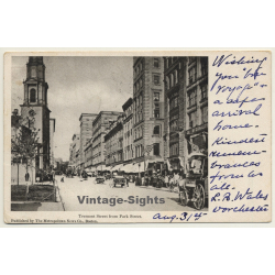 Boston / USA: Tremont Street From Park Street - Horse Carriage (Vintage PC 1905)
