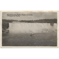 American Falls From Canada / Niagara Falls (Vintage RPPC 1930)