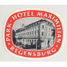 Hotel Maximilian - Regensburg / Germany (Vintage Luggage Label)