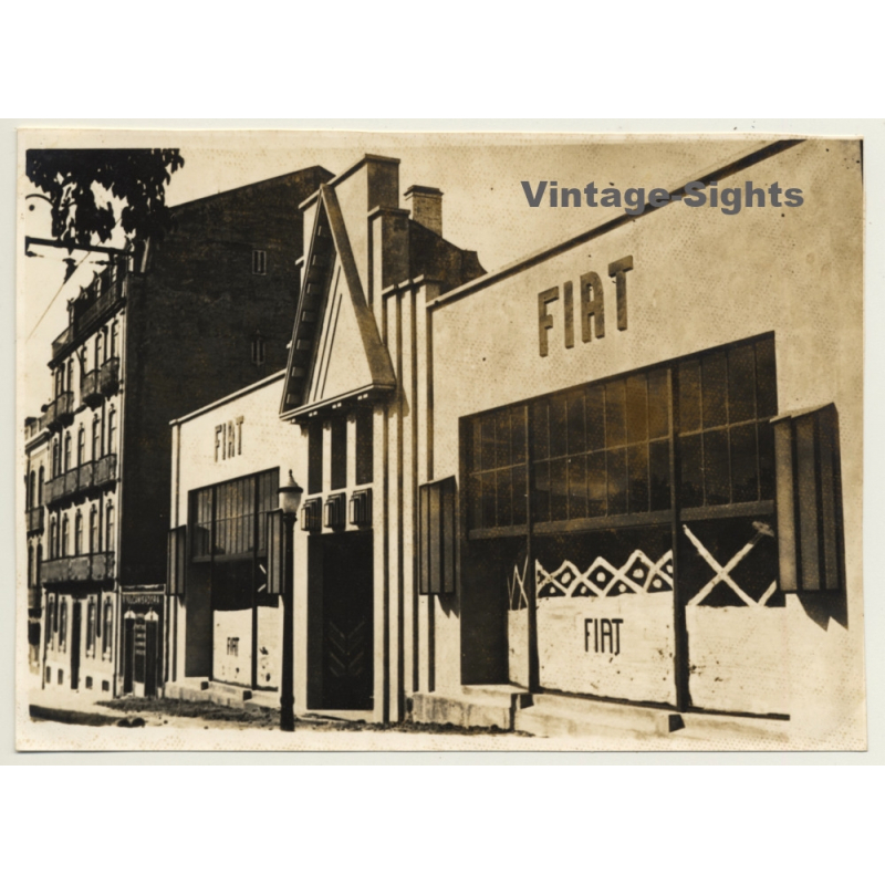 Lisbon / Portugal: FIAT Car Dealer *4 / Facade - Street View (2nd Gen. Photo ~1930s)