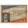 Aero-Club De Provence / Affilié A La Fédération (Vintage Membership Card 1937)