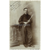Portrait Of Unidentified Flutist - Belgium? (Vintage Photo ~1910s/1920s)