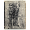 Great Shot: 2 Young Boys In Military Uniforms - Belgium? (Vintage Photo ~1910s)