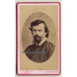 P. Morren / Louvain: Unidentified Bearded Man (Vintage Carte De Visite / CDV ~1890s)